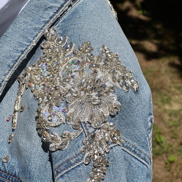 MOTHER Jean Jacket Embellished with Swarovski Crystals - Picture 7 of 14